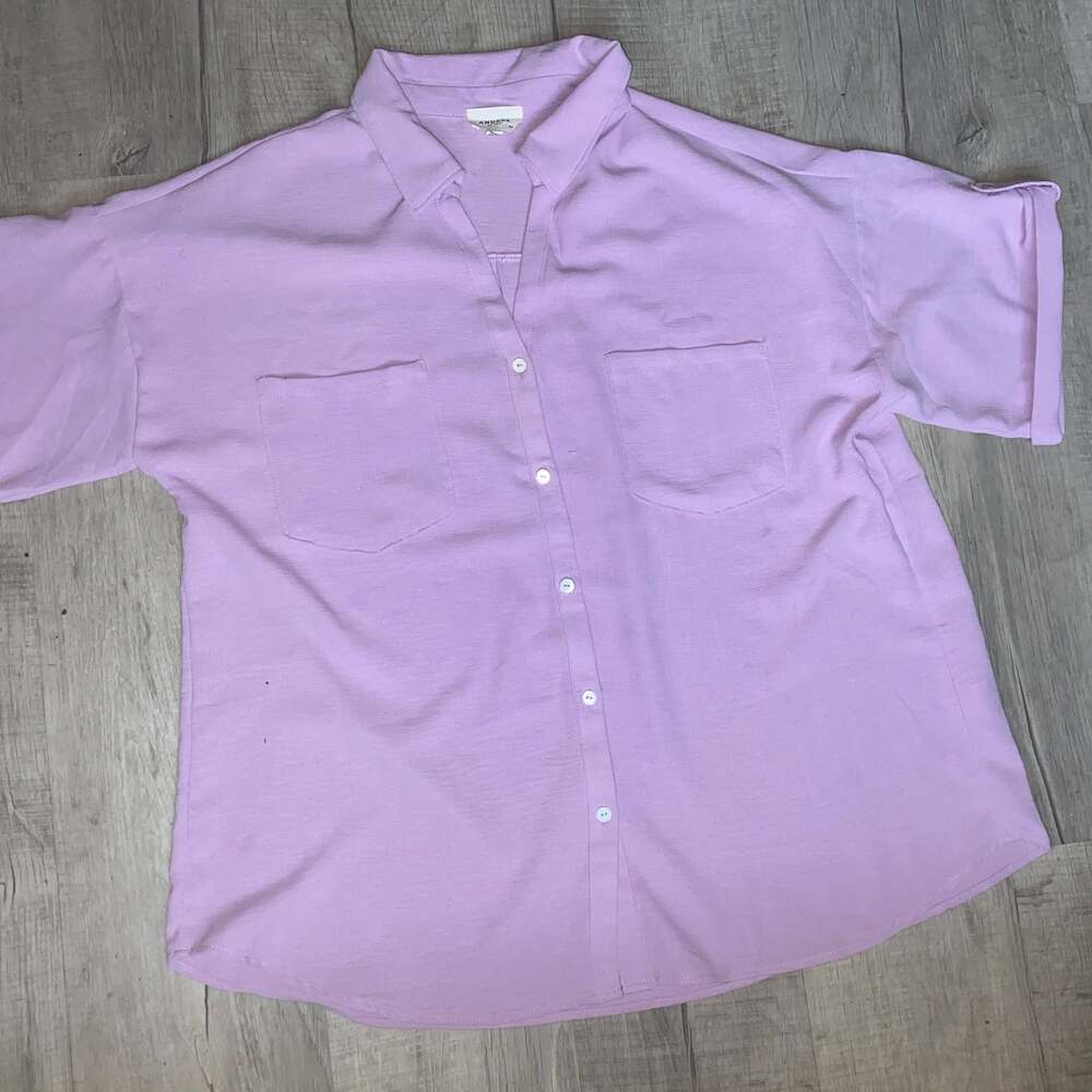Andree by Unit 1x Pastel  purple  Casual Button Up blouse